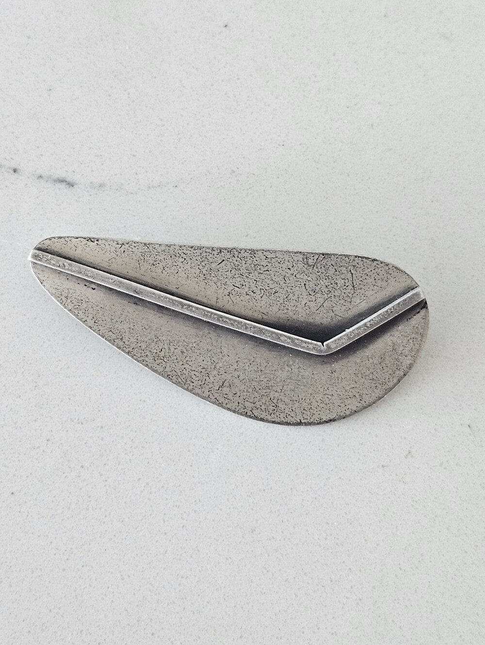 Vintage Danecraft Mid Century Modern Abstract Sterling Silver Brooch Pin
